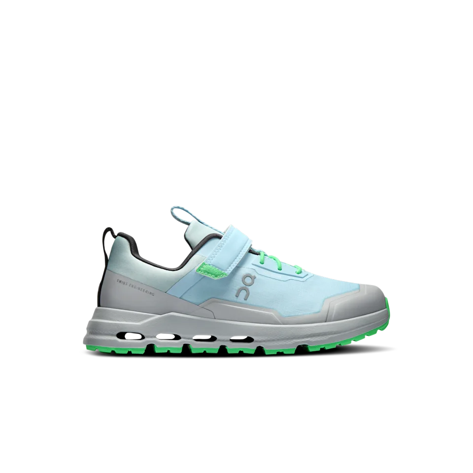 On Cloudhero Waterproof Topaz & Glacier Infantil – Ar livre, impermeável, 4-8 anos