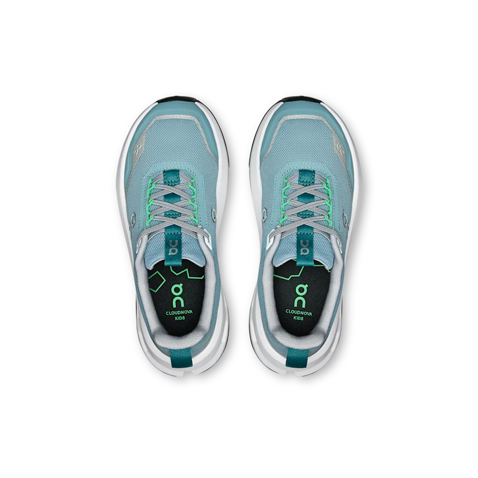On Cloudnova Kids Wash & White 