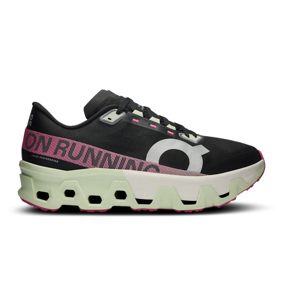 On Cloudmonster Hyper Black & Lima Masculino – Corridas de rua e longas, amortecimento máximo