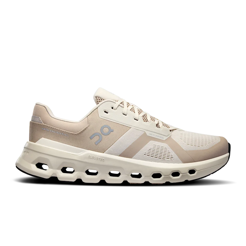 On Cloudrunner 2 Pearl & Desert Masculino – Corrida, Amortecimento, Superespuma Helion™
