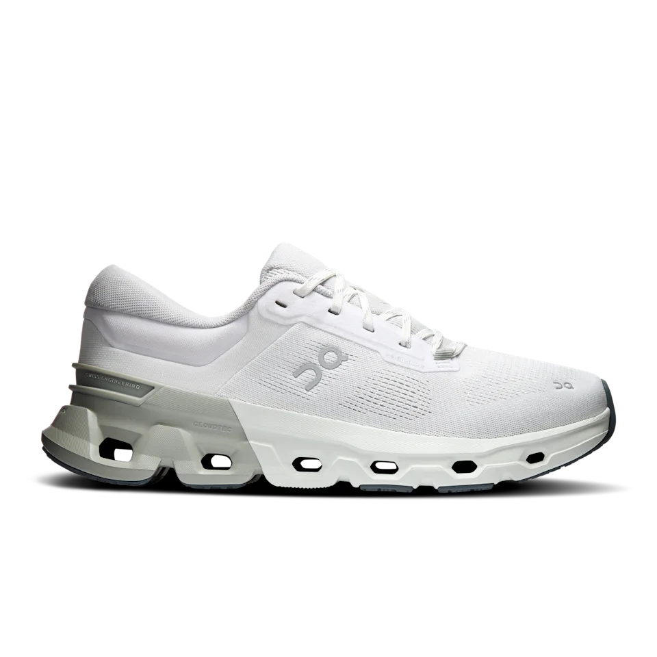 On Cloudflyer 5 Ivory & Tin Masculino – Corrida de rua, corridas leves e longas, estabilidade
