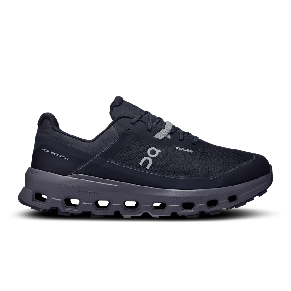 On Cloudvista 2 Waterproof Black & Eclipse Masculino – Tempo chuvoso, Corrida de trilha, Terreno misto