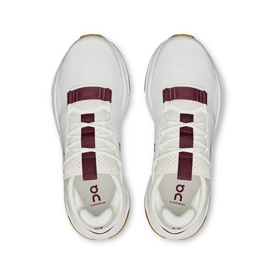 On Cloudnova 2 Ivory & Maroon Masculino