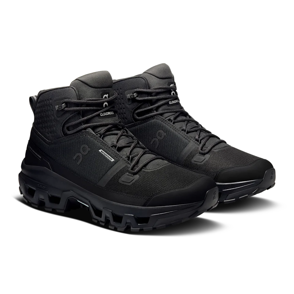On Cloudrock Mid Waterproof Black & Black Masculino