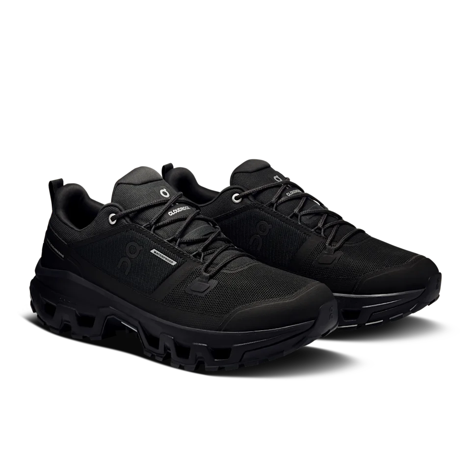 On Cloudrock Low Waterproof Black & Black Masculino