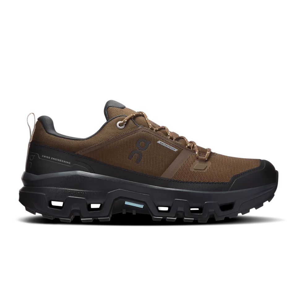 On Cloudrock Low Waterproof Earth & Black Masculino