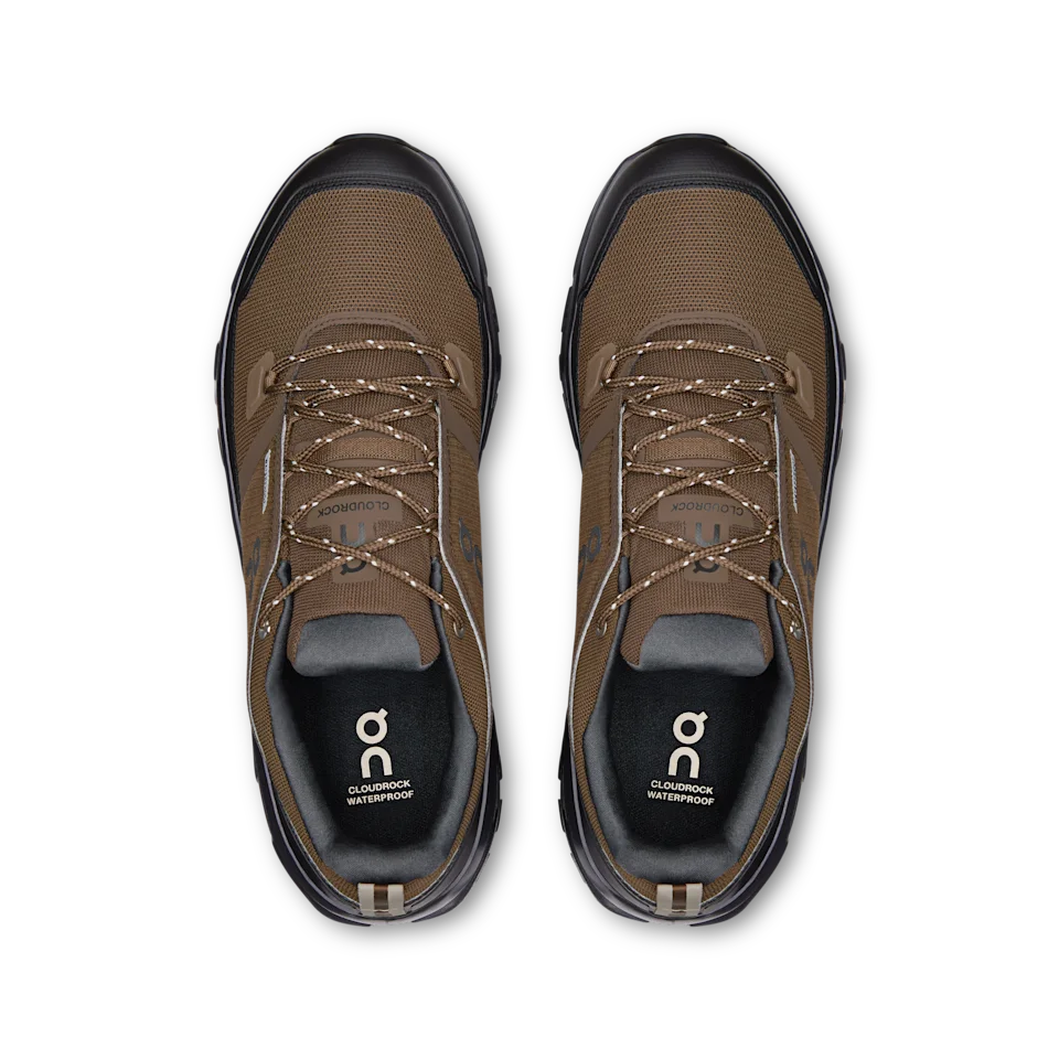On Cloudrock Low Waterproof Earth & Black Masculino