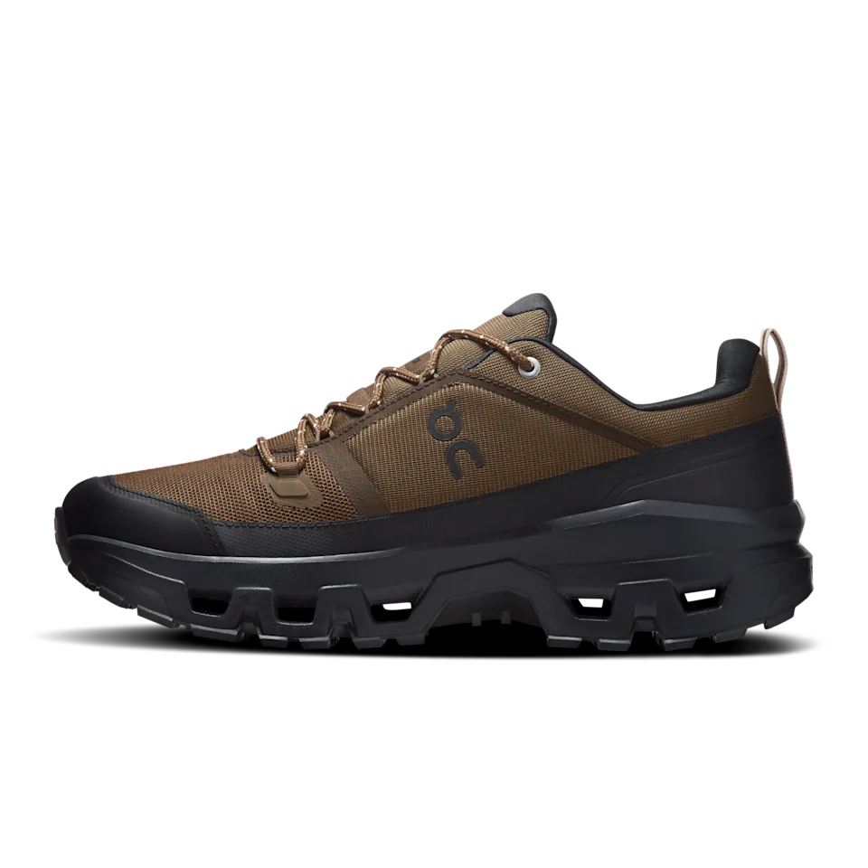 On Cloudrock Low Waterproof Earth & Black Masculino