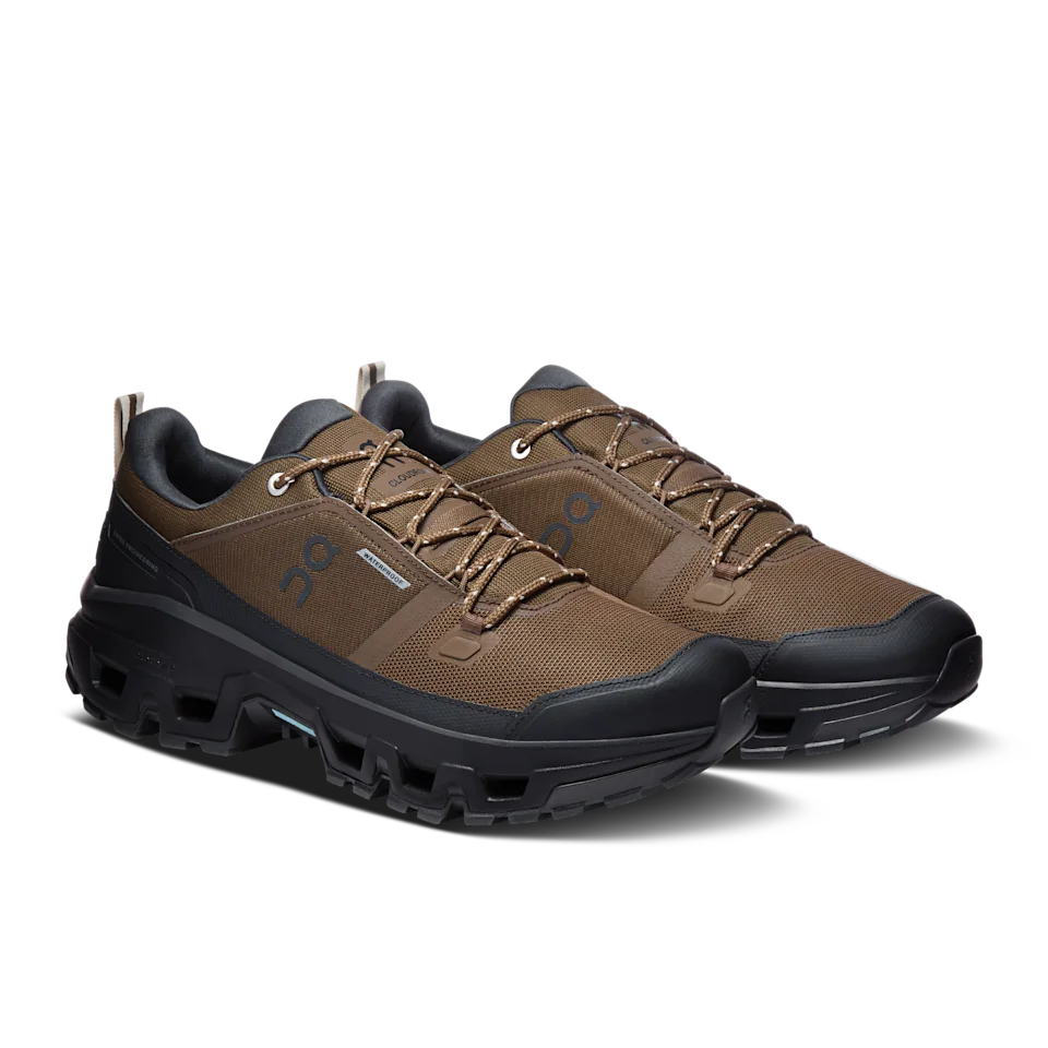 On Cloudrock Low Waterproof Earth & Black Masculino