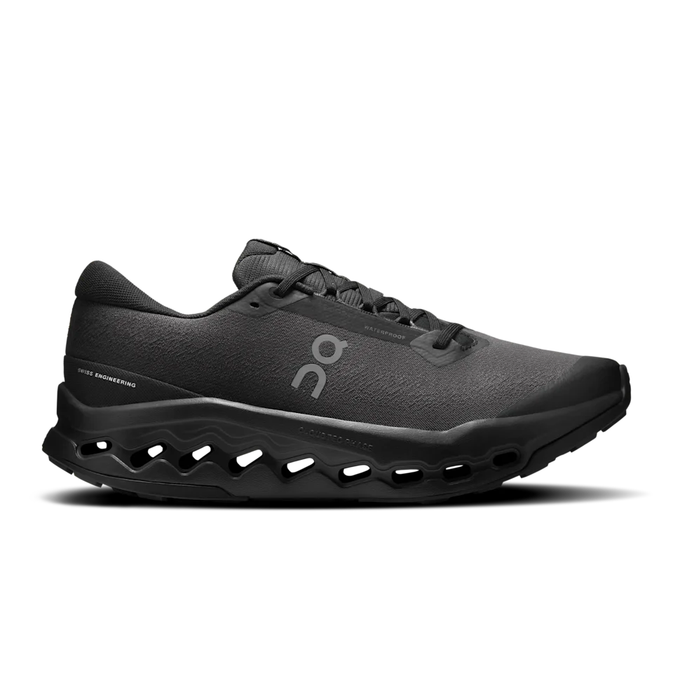 On Cloudsurfer Trail 2 Waterproof Black & Black Masculino