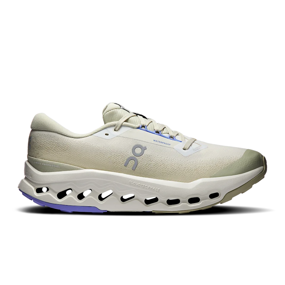 On Cloudsurfer Trail 2 Waterproof Ghost & Chalk Masculino – Corrida de trilha, passadas suaves
