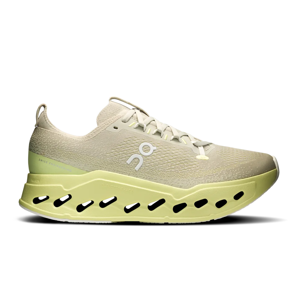 On Cloudsurfer Max Pelican & Limelight Masculino – Corrida no dia a dia, corridas longas