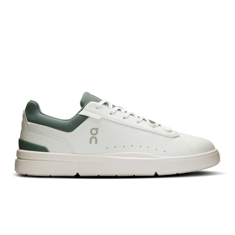 On THE ROGER Advantage White & Olive Masculino – Uso diário, inspirado no esporte, clássico