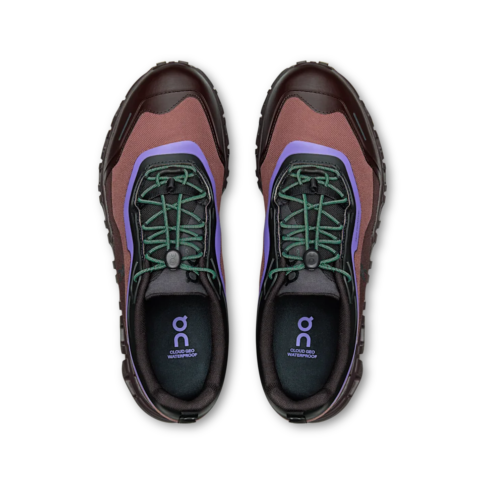 On Cloud 6 Geo Waterproof Black & Tyrian Masculino