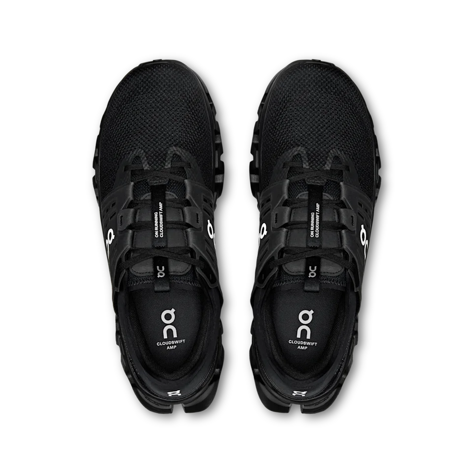 On Cloudswift Amp Black & Silver Masculino