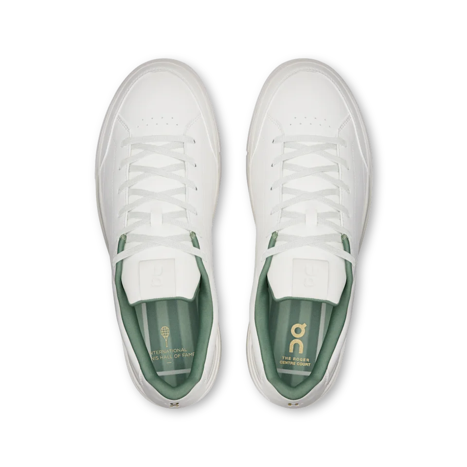 On THE ROGER Centre Court Ivory & Fern Masculino
