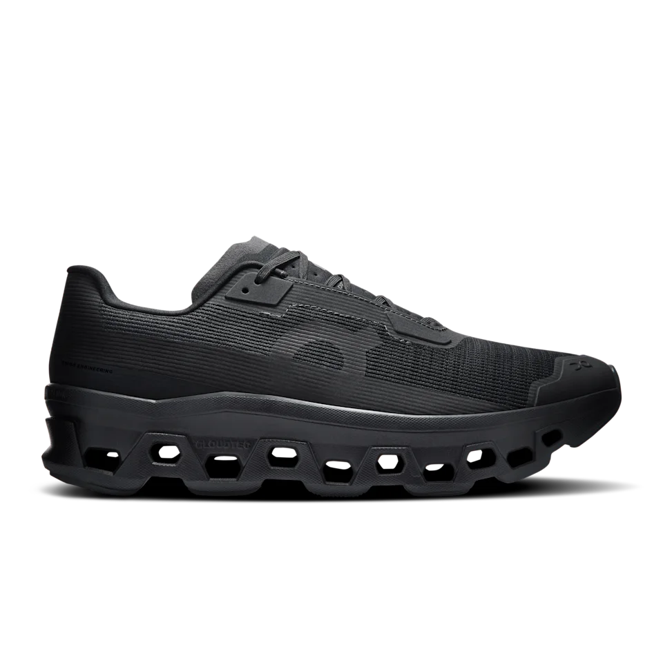 On Cloudmonster Void Black & Black Masculino – Dias em movimento