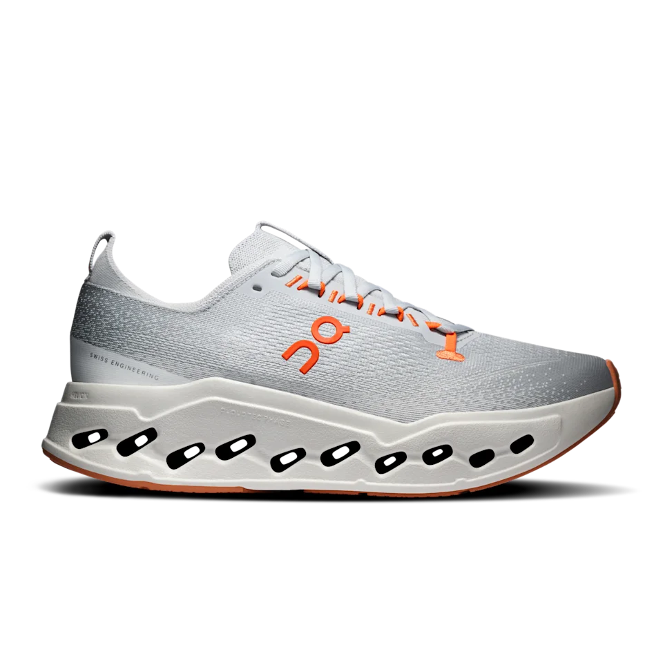 On Cloudsurfer Max Glacier & Flame Masculino – Tênis