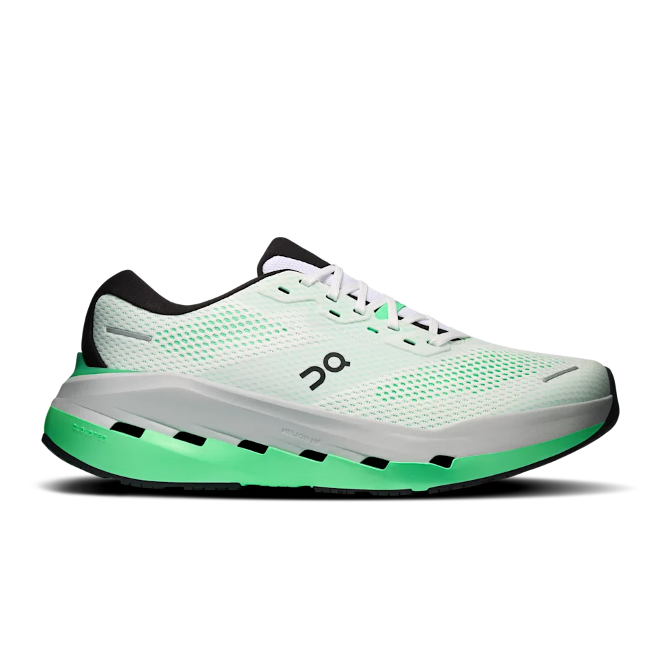 On Cloudrunner 3 Max White & Verdite Masculino – Corrida no dia a dia, corridas longas, passada estável