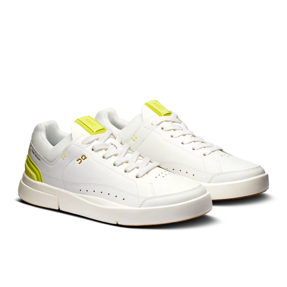 On THE ROGER Centre Court White & Limelight Feminino