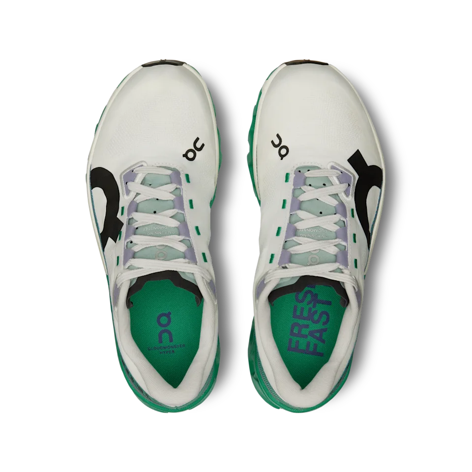 On Cloudmonster Hyper White & Mint Feminino