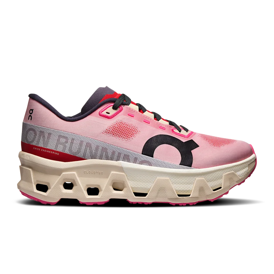 On Cloudmonster Hyper Red & Cream Feminino