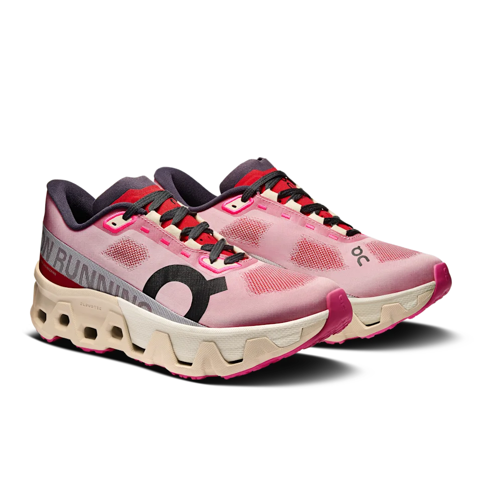 On Cloudmonster Hyper Red & Cream Feminino