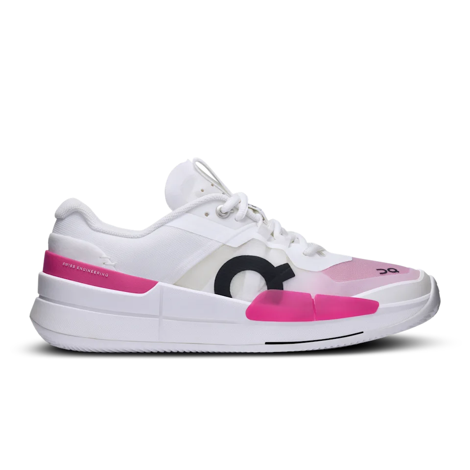 On THE ROGER Pro 2 White & Pink Feminino – Alto desempenho, Quadras duras, Competição, Treino