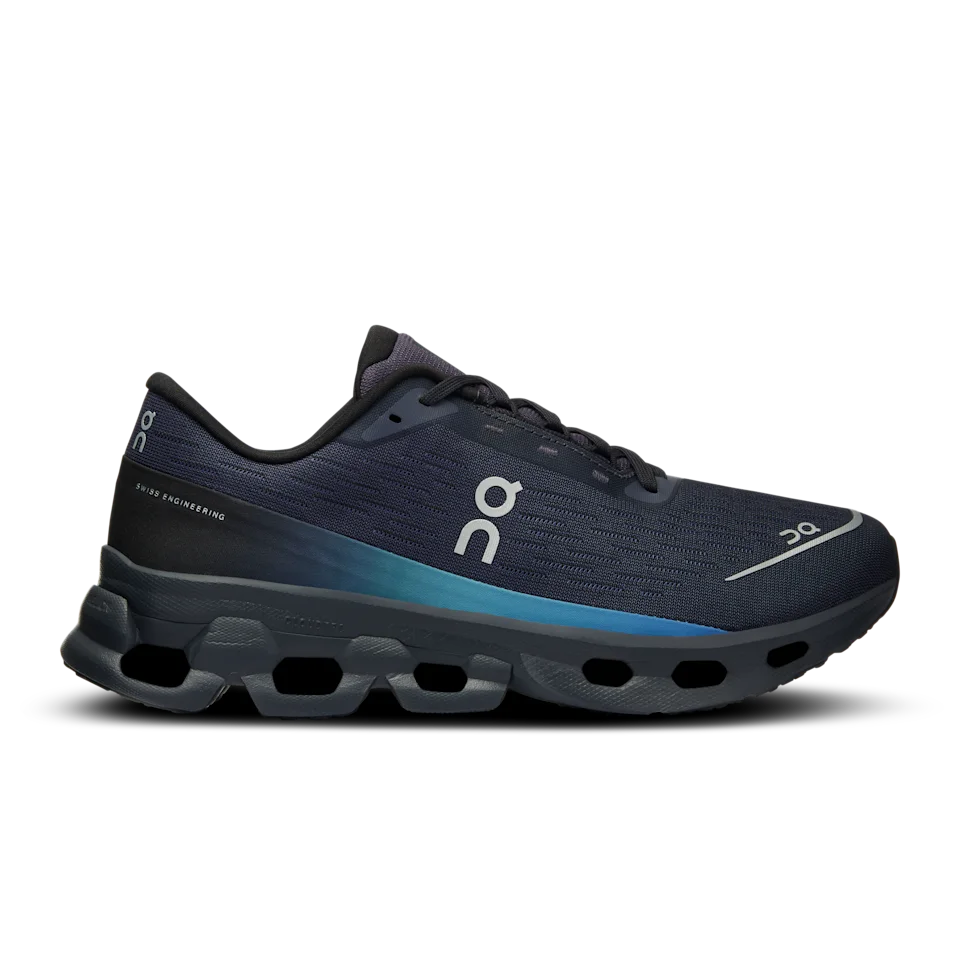 On Cloudspark Black & Blueberry Feminino – Corrida diária, corrida de rua, propulsão
