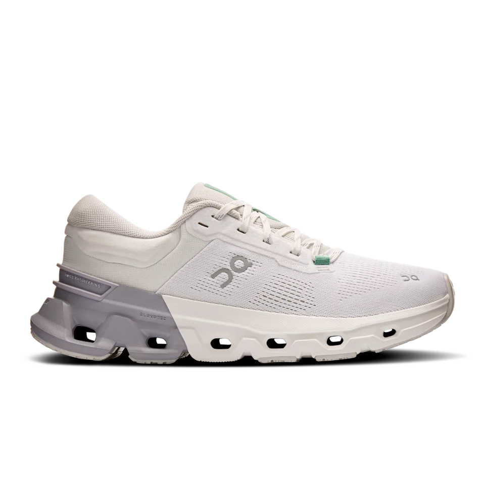 On Cloudflyer 5 White & Lilac Feminino – Corrida de rua, corridas leves e longas, estabilidade