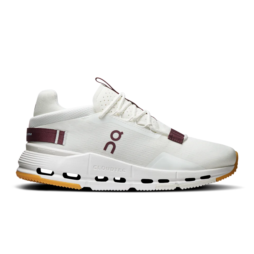 On Cloudnova 2 Ivory & Maroon Feminino