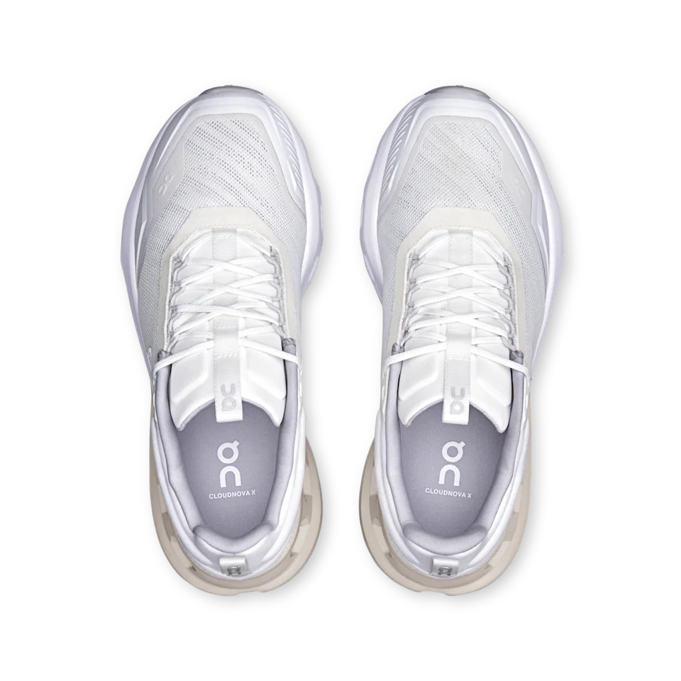 On Cloudnova X White & Glacier Feminino
