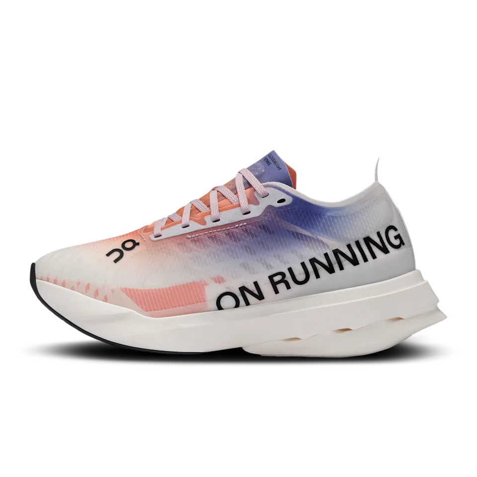 On Cloudboom Strike White & Flame Feminino