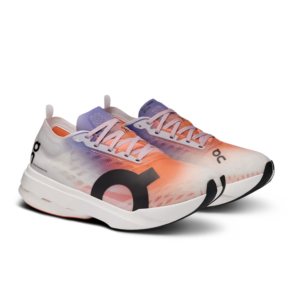 On Cloudboom Strike White & Flame Feminino