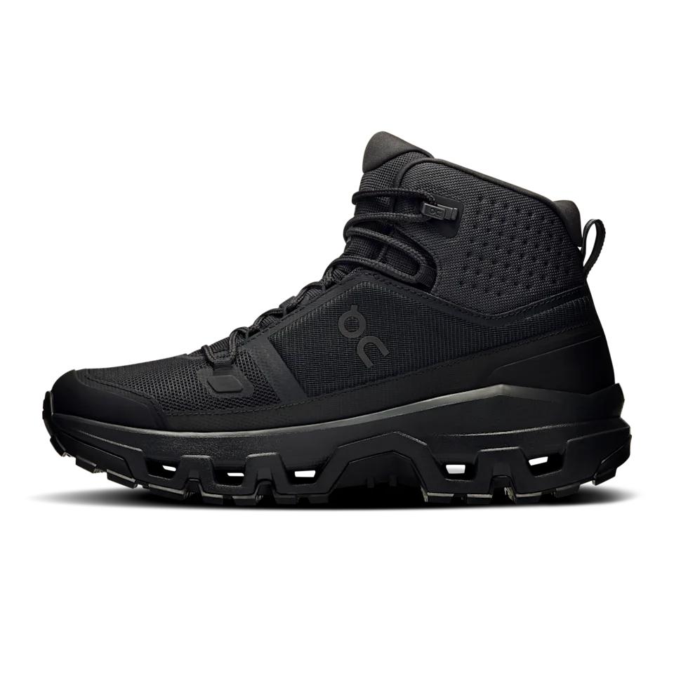 On Cloudrock Mid Waterproof Black & Black Feminino