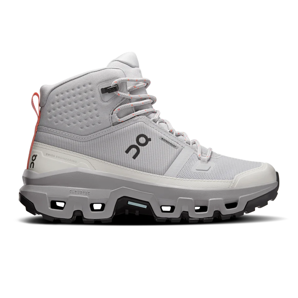 On Cloudrock Mid Waterproof Glacier & Alloy Feminino