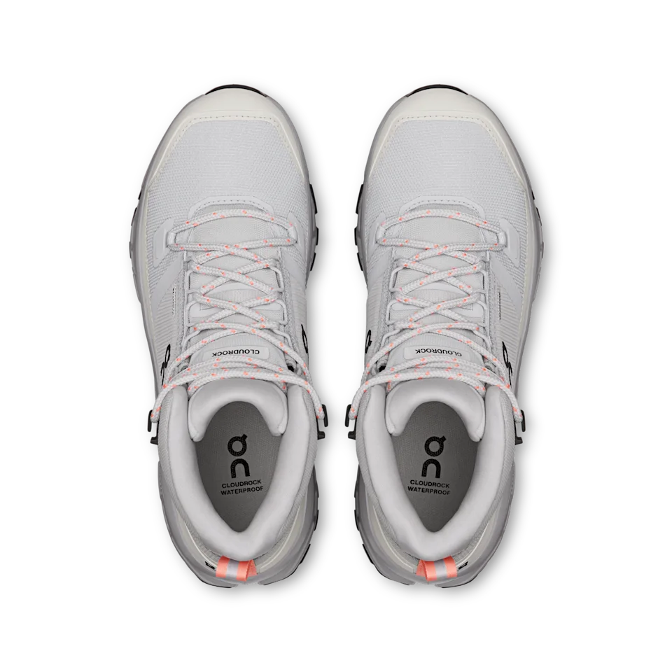 On Cloudrock Mid Waterproof Glacier & Alloy Feminino