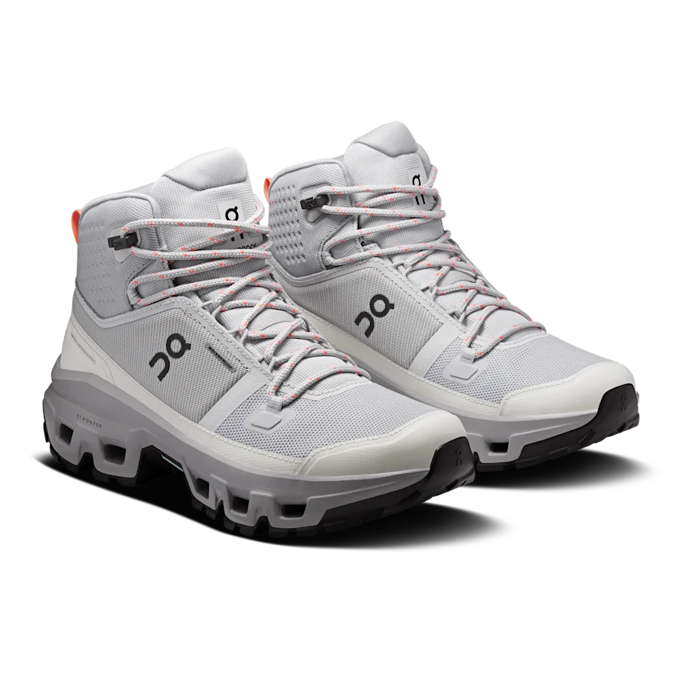 On Cloudrock Mid Waterproof Glacier & Alloy Feminino
