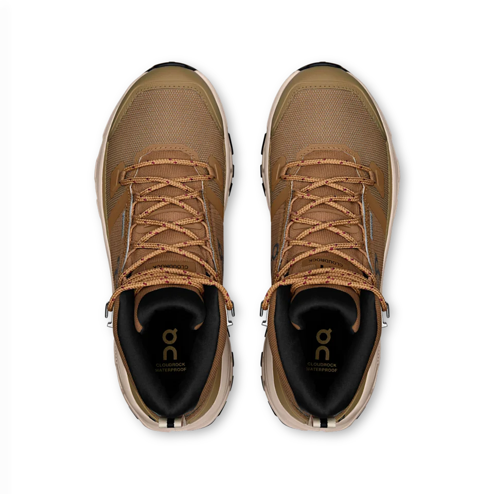 On Cloudrock Mid Waterproof Sphinx & Sand Feminino