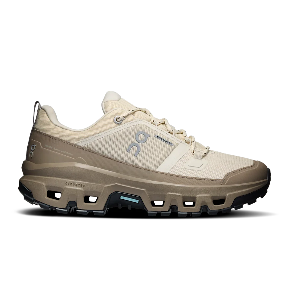 On Cloudrock Low Waterproof Grain & Soba Feminino