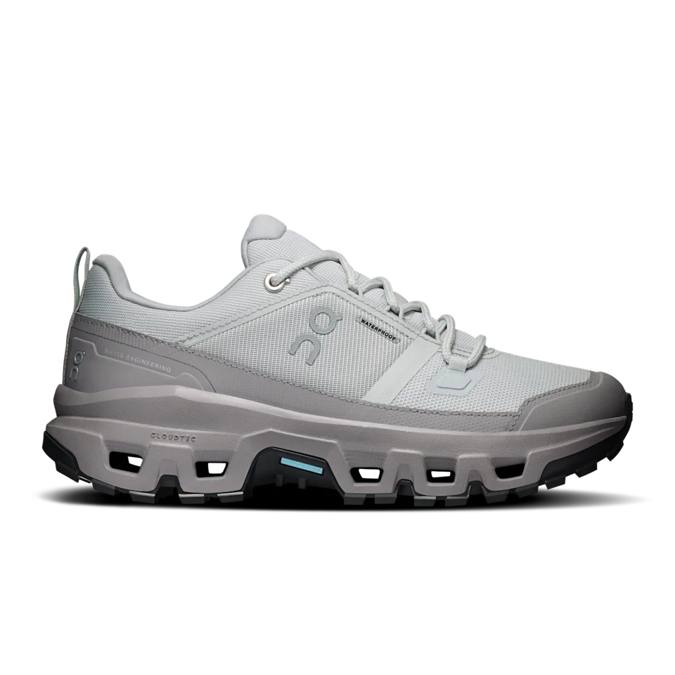 On Cloudrock Low Waterproof Glacier & Ore Feminino