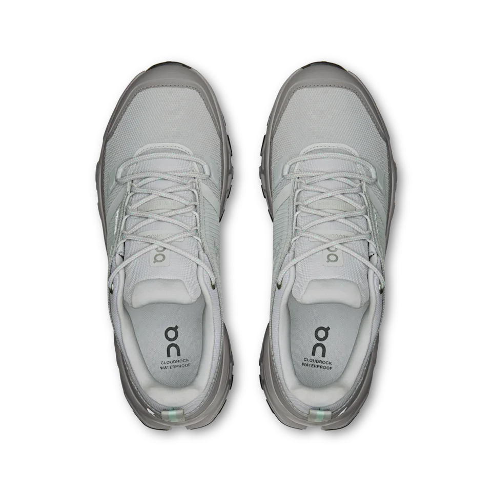 On Cloudrock Low Waterproof Glacier & Ore Feminino