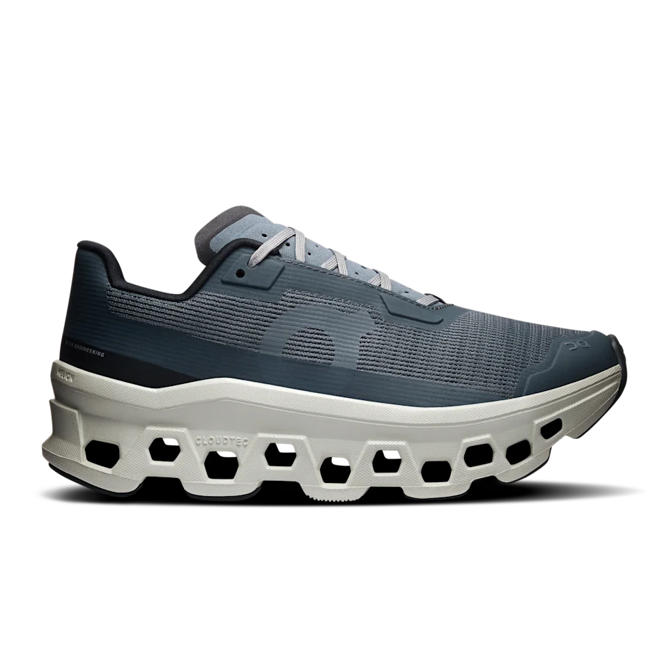 On Cloudmonster Void Stone & Glacier Feminino – Movimento o dia todo, CloudTec®, superespuma Helion™