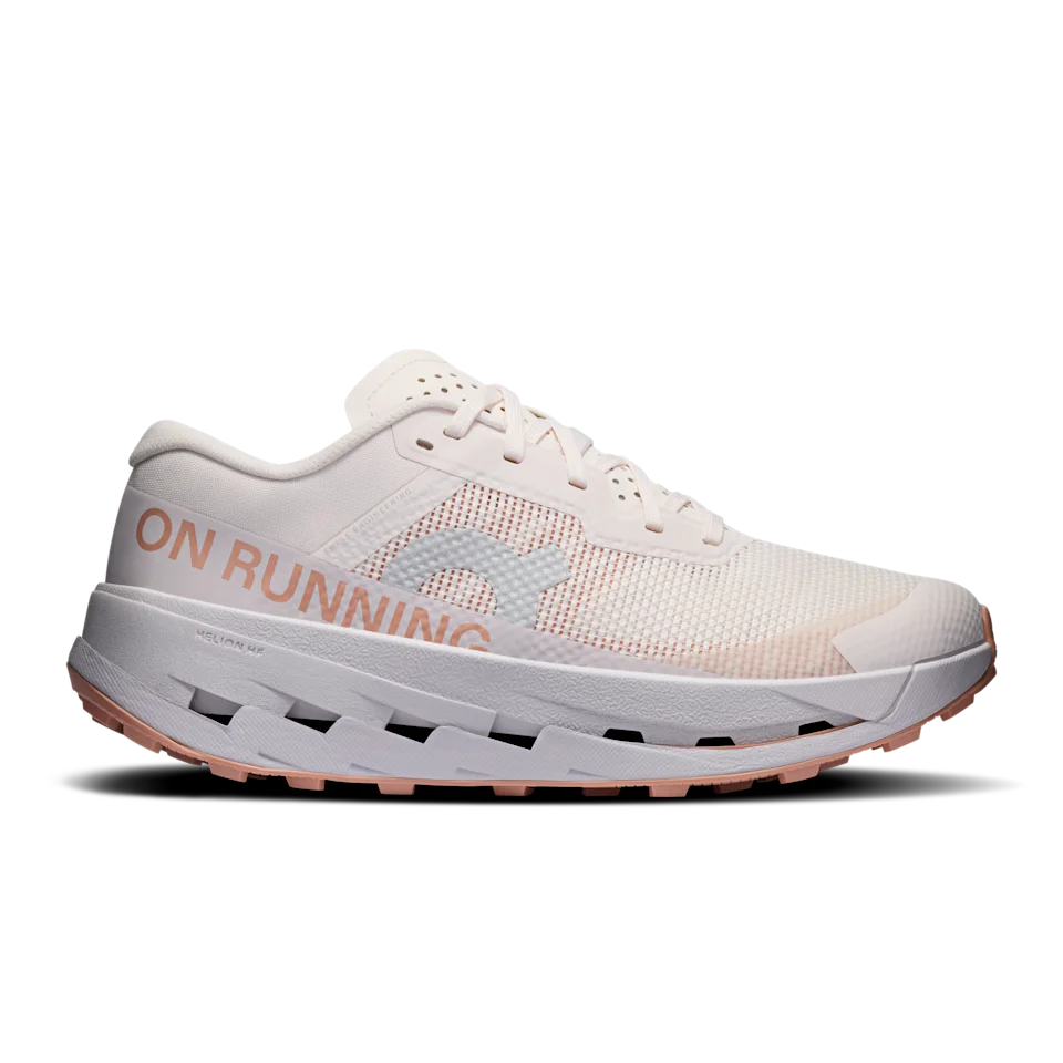 On Cloudultra 3 Oyster & Ether Feminino – Corrida de trilha, estabilidade