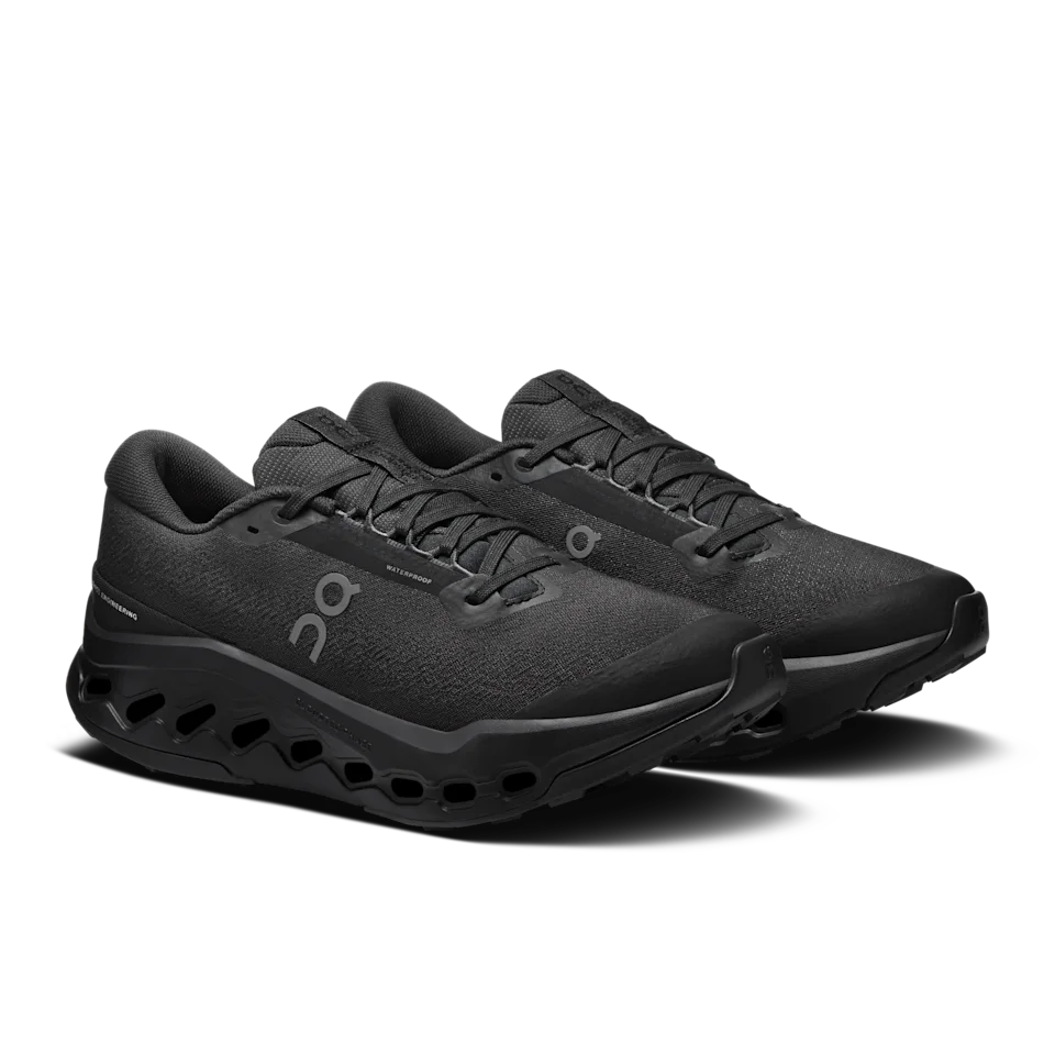 On Cloudsurfer Trail 2 Waterproof Black & Black Feminino