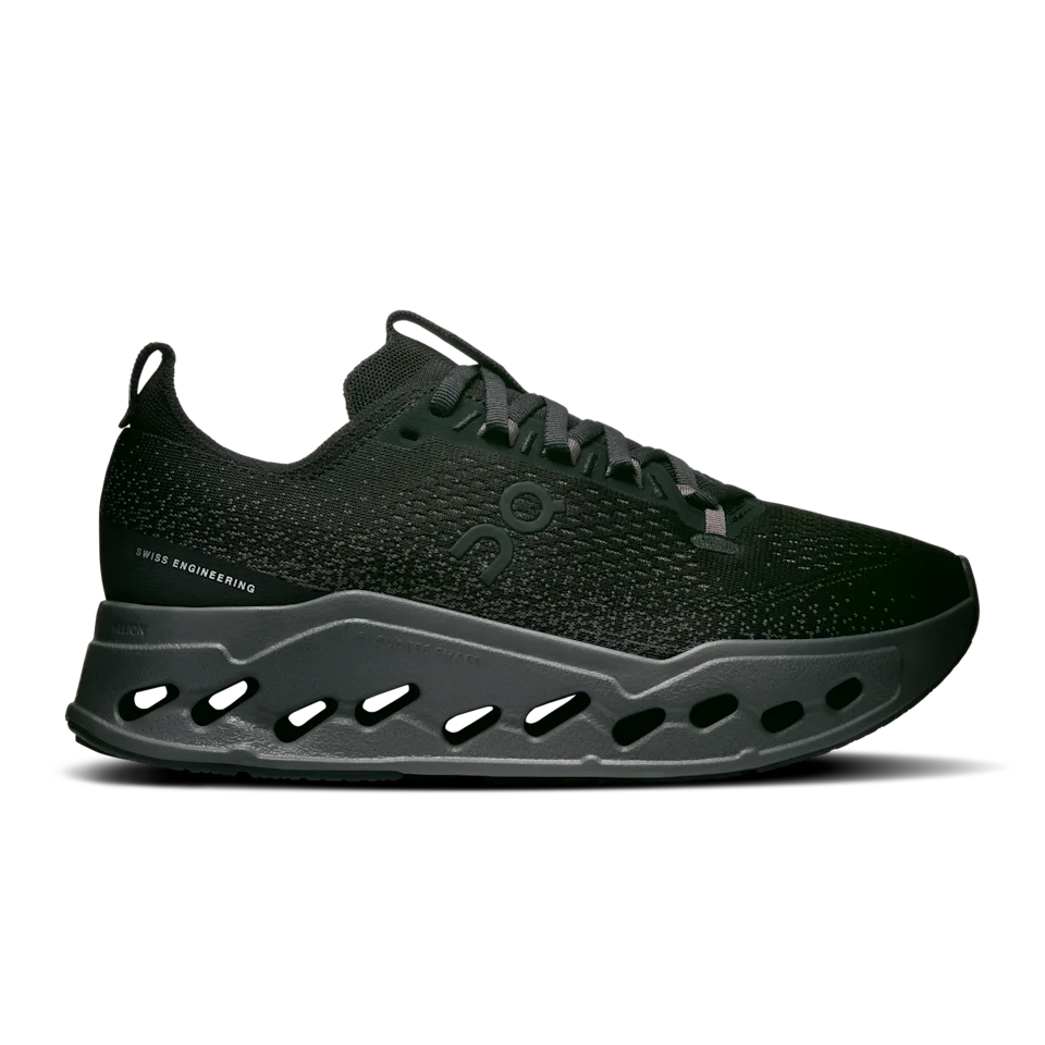 On Cloudsurfer Max Black & Eclipse Feminino – Corridas longas, passadas suaves