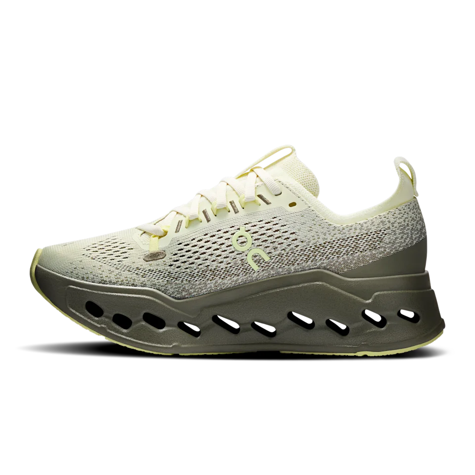 On Cloudsurfer Max Wide Seedling & Olive Feminino