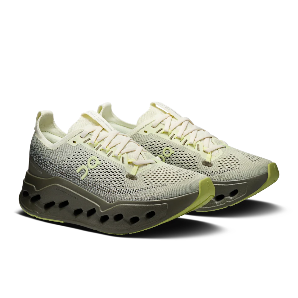 On Cloudsurfer Max Wide Seedling & Olive Feminino