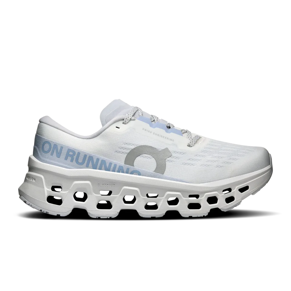 On Cloudmonster 3 White & Frost Feminino