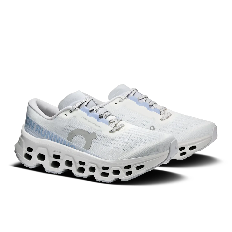 On Cloudmonster 3 White & Frost Feminino